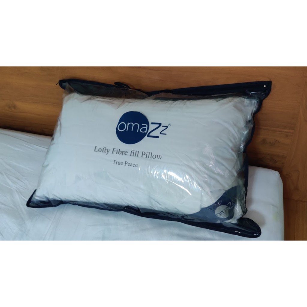 หมอน Omazz รุ่น Lofty Fibre Fill Pillow ขนาด 20 x 30 นิ้ว True Peace หมอนแบบสูง