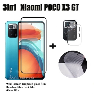 3in1 Xiaomi POCO X3 GT Tempered Glass For Xiaomi POCO X3 M3 F3 Pro NFC BlackShark 4 3 2 Pro Redmi Note 10 Pro 5G Camera Lens Glass Protector