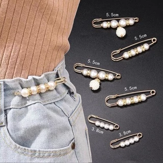 vintage jewerly เข็มกลัดไข่มุก เข็มกลัด เสื้อผ้า เข็มกลัดมุกคอคงที่สตรี2022ใหม่อินเทรนด์เอว Pin อุปกรณ์เสริมกางเกง