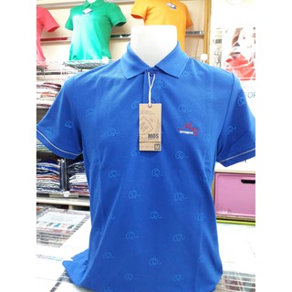 เสื้อโปโลแฟชั่นมอส MMB-0199-SA-สีน้ำเงินแซฟไฟน์