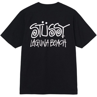 เสื้อยืดแขนสั้น พิมพ์ลายตัวอักษร Stussy LAGUNA BEACH LAGUNA BEACH แฟชั่นคู่รัก สําหรับผู้ชาย และผู้หญิง