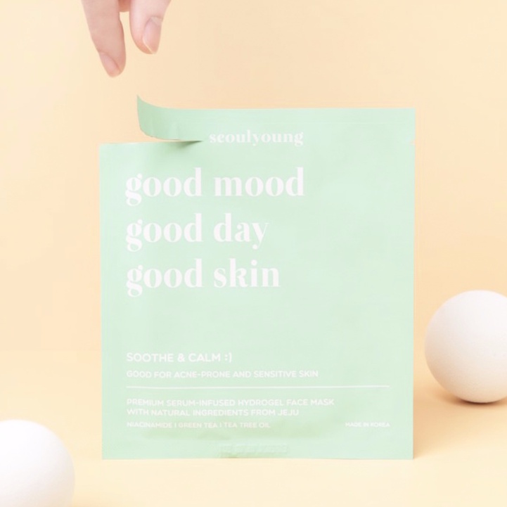 มาร์คหน้าเกาหลี seoulyoung Soothe & Calm :) (1 แผ่น) มาร์คหน้าลดสิว ลดผดผื่น จากการใส่หน้ากากอนามัย