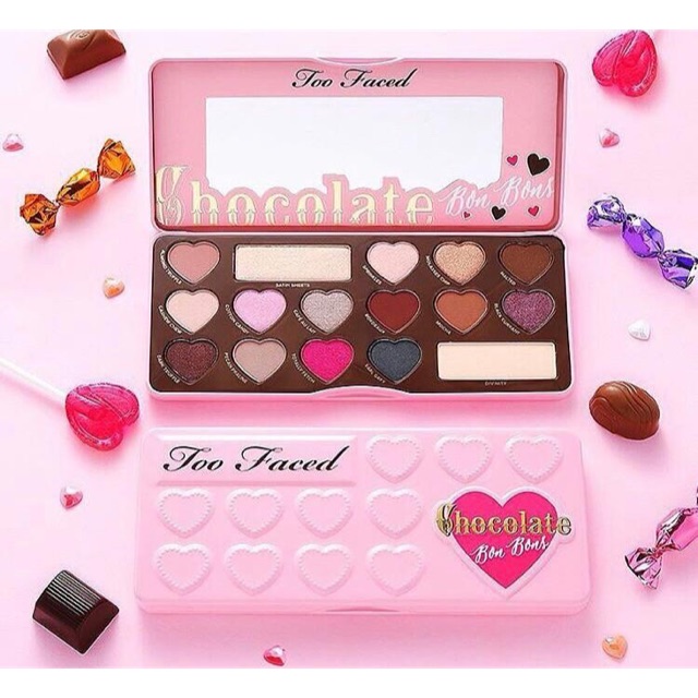 Too Faced Chocolate Bon Bons Eyeshadow Palette แท้ 💯 พาเลทแต่งตารูปหัวใจ กลิ่นหอมช๊อคโกแล๊ต