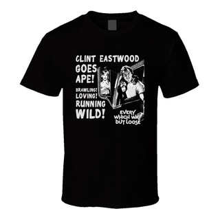 เสื้อยืดผ้าฝ้ายพิมพ์ลายขายดี เสื้อยืด พิมพ์ลาย Clint Eastwood film 70S ทรงหลวม สําหรับผู้ชาย