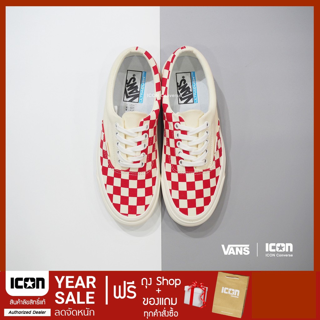 Vans Era CRFT Podium - Checkerboard Racing Red l ส่งฟรี พร้อมถุง Shop | ลิขสิทธิ์แท้ ✔