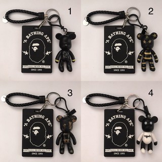 พวงกุญแจหมี + ป้าย Tag Bape ใส่บัตร