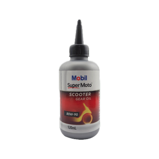 MOBIL SUPER MOTO Scooter Gear Oil 80W90 ขนาด 120 ML. น้ำมันเกียร์ สกู๊ตเตอร์ API GL-4 น้ำมันเฟืองท้าย รถออโตเมติก โมบิล