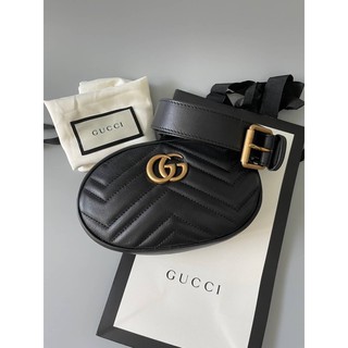 (ผ่อน0%)📌แท้💯 Gucci GG Marmont matelassé belt bag(ไม่แท้คืนเงิน)