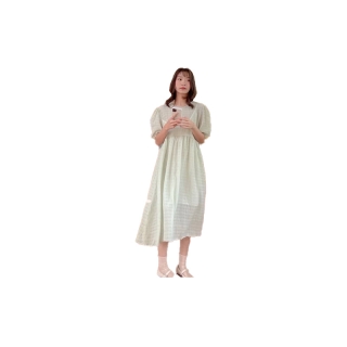 chuuchop_พร้อมส่ง(C7678) ⛱☀️ SUMMER GARDEN dress เดรสยาวผ้าย่นและซับในสายเดี่ยวสีขาว มี2สี