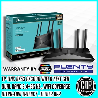 TP-Link Archer AX53 AX3000 Dual Band Gigabit Wi-Fi 6 Router เราเตอร์ไวไฟ6 (รับประกันตลอดอายุการใช้งาน)