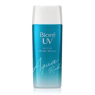 Biore UV Aqua Rich Watery GEL SPF 50PA++++ 90ml.กันแดดBiore ปกป้องไม่ให้ผิวหมองคล้ำ กันน้ำกันเหงื่อให้การปกป้องผิวของคุณ