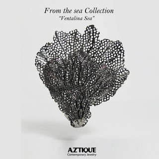 Aztique เข็มกลัด จี้  ปะการัง Coral Brooch Pendant Necklace Jewelry Gifts Handmade vs