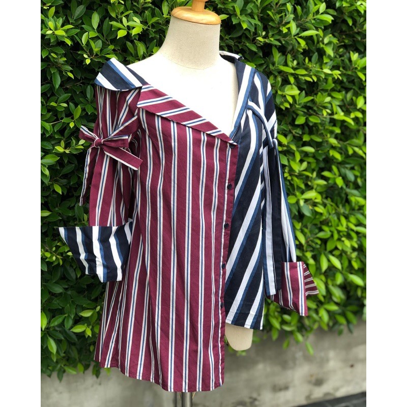 TOPSHOP STRIPED SHIRT SIZE UK10 พร้อมส่ง!!!!!!!!!