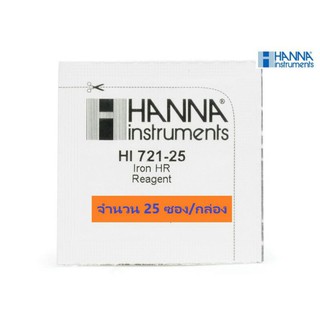 HI721-25 สารเคมีสำหรับทดสอบปริมาณค่าเหล็กในน้ำ (Iron reagent), 25 tests ยี่ห้อ HANNA