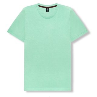เสื้อยืดแขนสั้น คอกลม สีเขียวนม