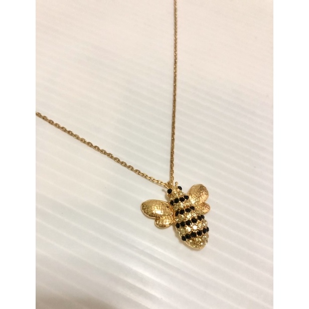 สร้อยคอKate Spade Gold Plated Picnic Pave Bee Pendant Necklace O0ru2802 |  Shopee Thailand