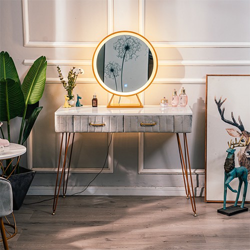 Yifeng Fur โต๊ะเครื่องแป้งสไตล์ญี่ปุ่น (เฉพาะโต๊ะ) โต๊ะเครื่องแป้งสวย หรูหรา YF-1474