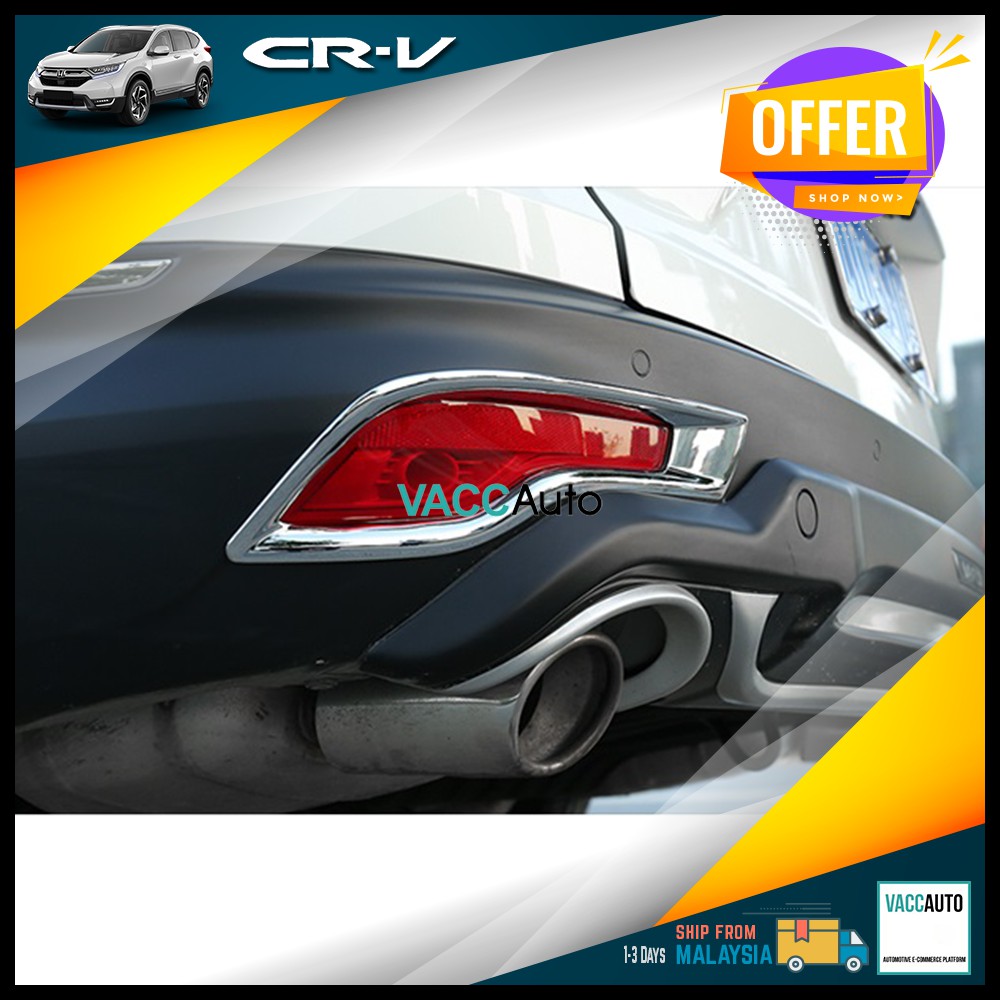 Honda CR-V RW ด้านหลังกันชน Reflector Chrome Moulding ฝาครอบสําหรับ CRV (2017 - 2022) 5th G5 รถอุปกรณ์เสริม Vac อัตโนมัติ