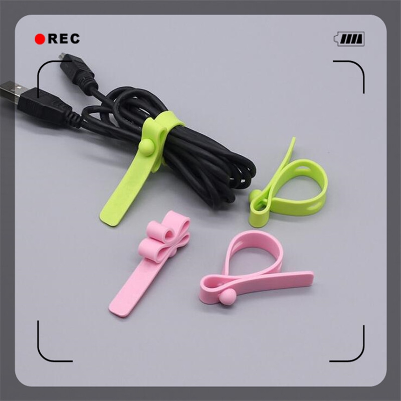 ❤Data Cable Cable Tie Power Cord Silicone Cable Tie Hair Dryer Straps Wire Harness With Storage Cons