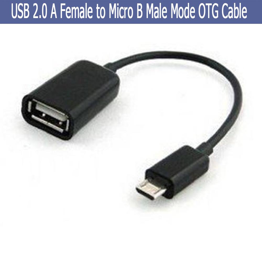 USB 2.0 A Female to Micro B Male Micro USB OTG อะแดปเตอร์สายเคเบิ้ล