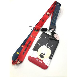 MICKEY  MOUSE   สายคล้องคอ สายคล้องบัตร ซองใส่บัตร ที่ใส่บัตร พร้อมสายคล้องคอ (2cm)  ลาย   MICKEY  MOUSE B R  มิคกี้ mnn