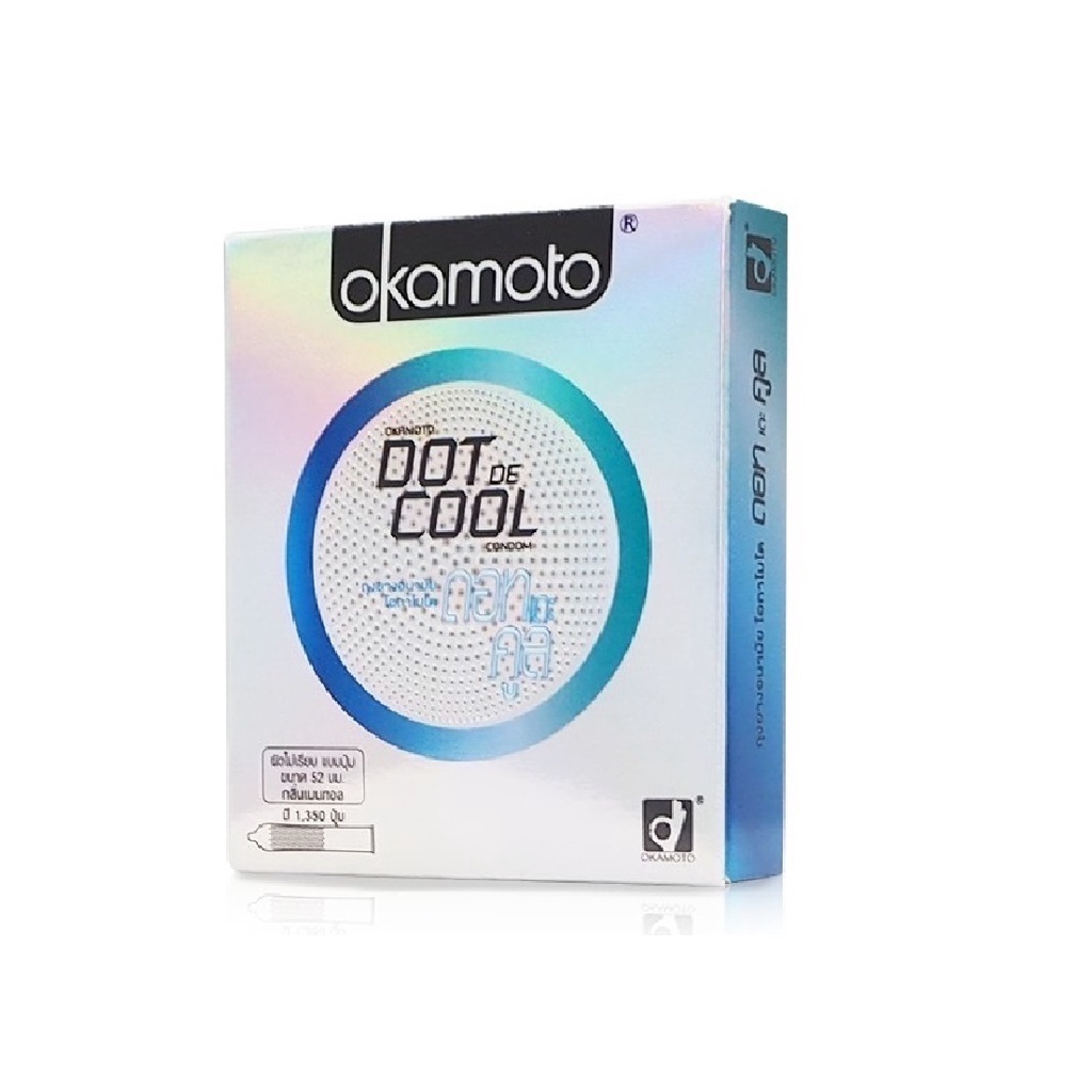 Okamoto Dot De Cool : ถุงยางอนามัย โอกาโมโต ดอท เดะ คลู x 1 ชิ้น NP | svl