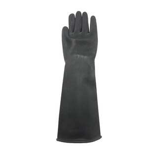 ถุงมือยาง 16 นิ้ว L สีดำ สตรองแมน ถุงมือยาง Latex Gloves 16 inches L Black Strongman