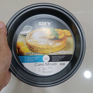 อบขนม อบเค้ก ทำพิซซ่า ถาด Non-Stick ถาดเข้าหม้อทอด ขนาด 20 x3.5 cm ทรงกลม