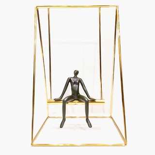 Other home accessories DECORATION KAWIN MAN AND SWING BLACK/GOLD Home decoration Home &amp; Furniture อุปกรณ์ตกแต่งบ้านอื่นๆ