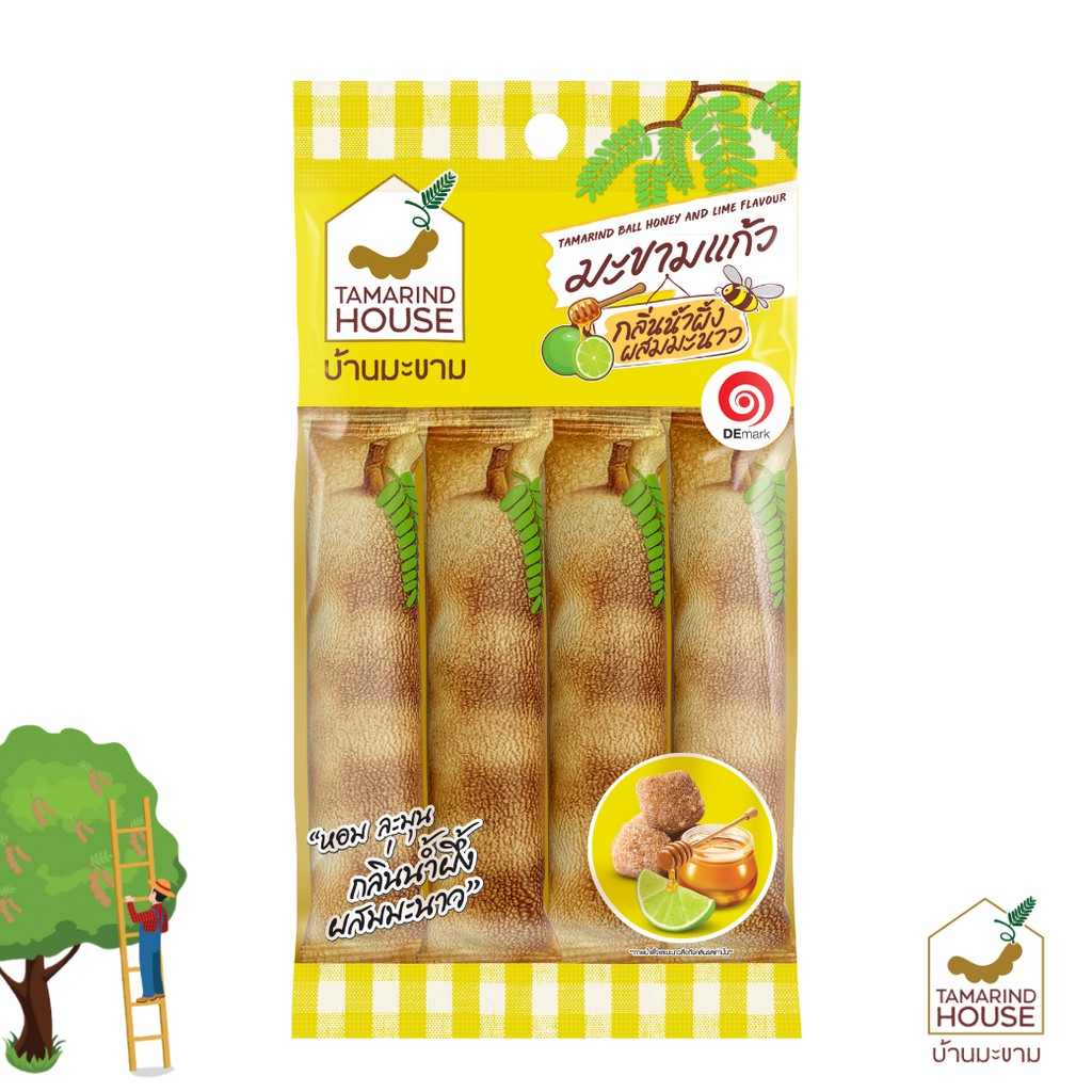 บ้านมะขาม - มะขามแก้ว กลิ่นน้ำผึ้งผสมมะนาว 47 กรัม