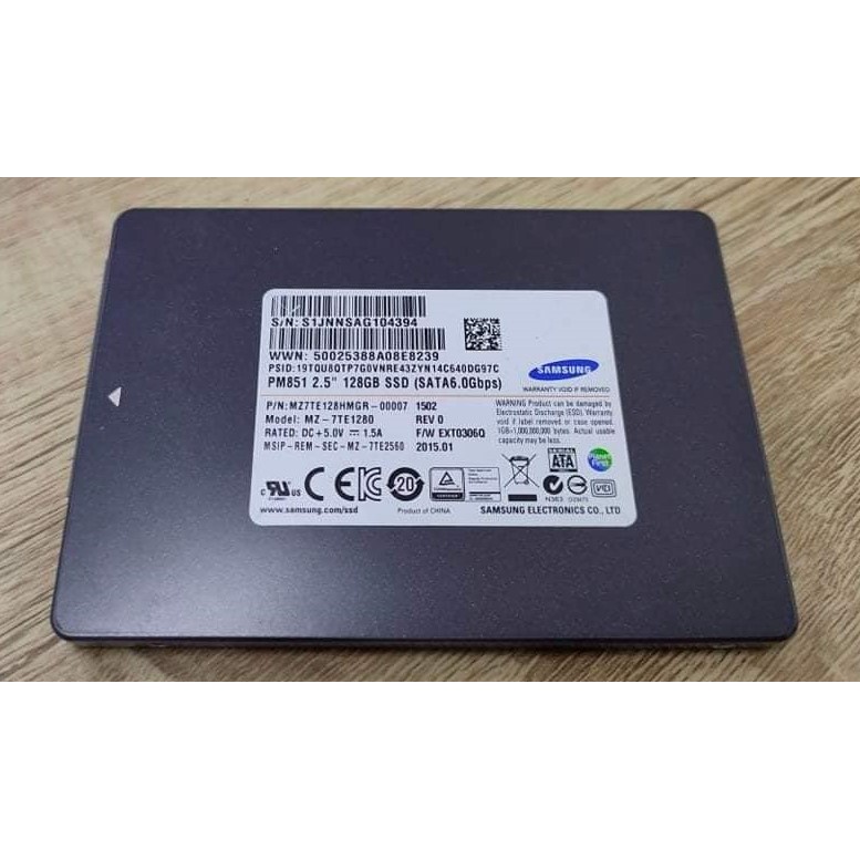 SSD 128 GB มือสอง /SATA 6.0/2.5 INCHES/SSD NOTEBOOK SAMSUNG