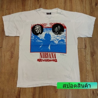 เสื้อยืดวินเทจNIRVANA NEVERMIND เสื้อวง เสื้อทัวร์ วงเนอวานาS-4XL