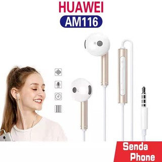 หูฟังhuawei แท้ AM116 หูฟังเสียงดี ไมโครโฟน huawei earphone หูฟัง small talk หูฟัง หัวเว่ย หูฟังแท้