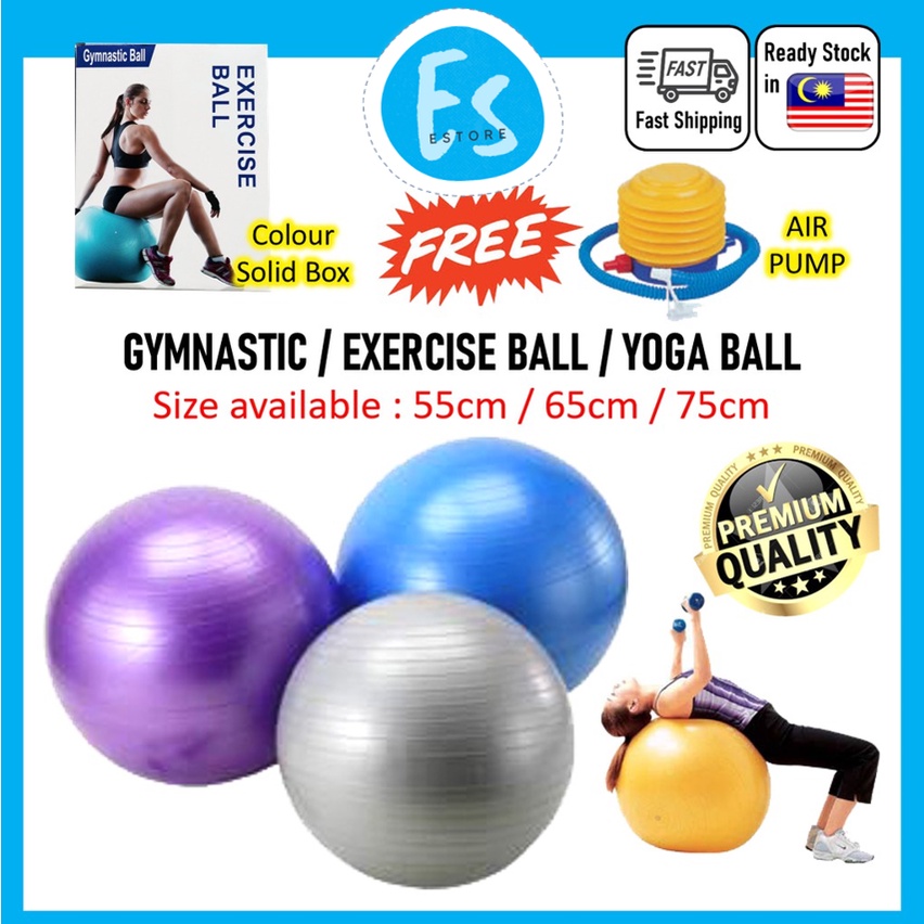 PREMIUM QUALITY GYM BALL GYMNASTIC BALL EXERCISE BALL YOGA BALL