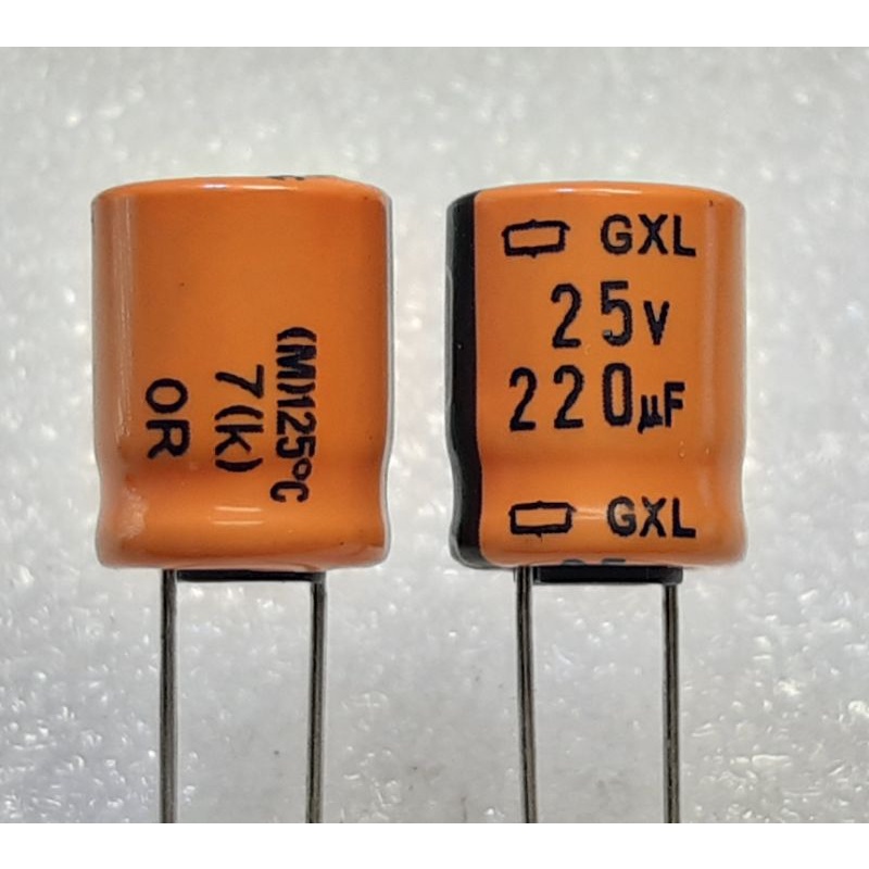 NCC Nippon Chemi-con GXL  220uf 25v 125° capacitor ตัวเก็บประจุ คาปาซิเตอร์