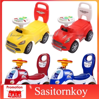 sasitornkoy รถหัดเดินราคาถูก รถหัดเดินเด็กอ่อน port Car รถตำรวจ/รถสปอร์ต ขาไถ  มีเสียง มีไฟ มีกันหงายหลัง รถหัดเดินวงกลม