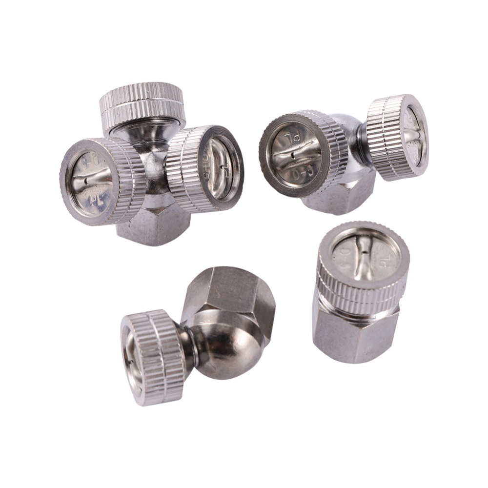 1 ชิ้น 1/4 "ด้ายพัดลมรูป Sprayer High-atomization หัวฉีดชลประทานฝุ่น Cooling Garden การเกษตรยาฆ่าแมลง Sprayers