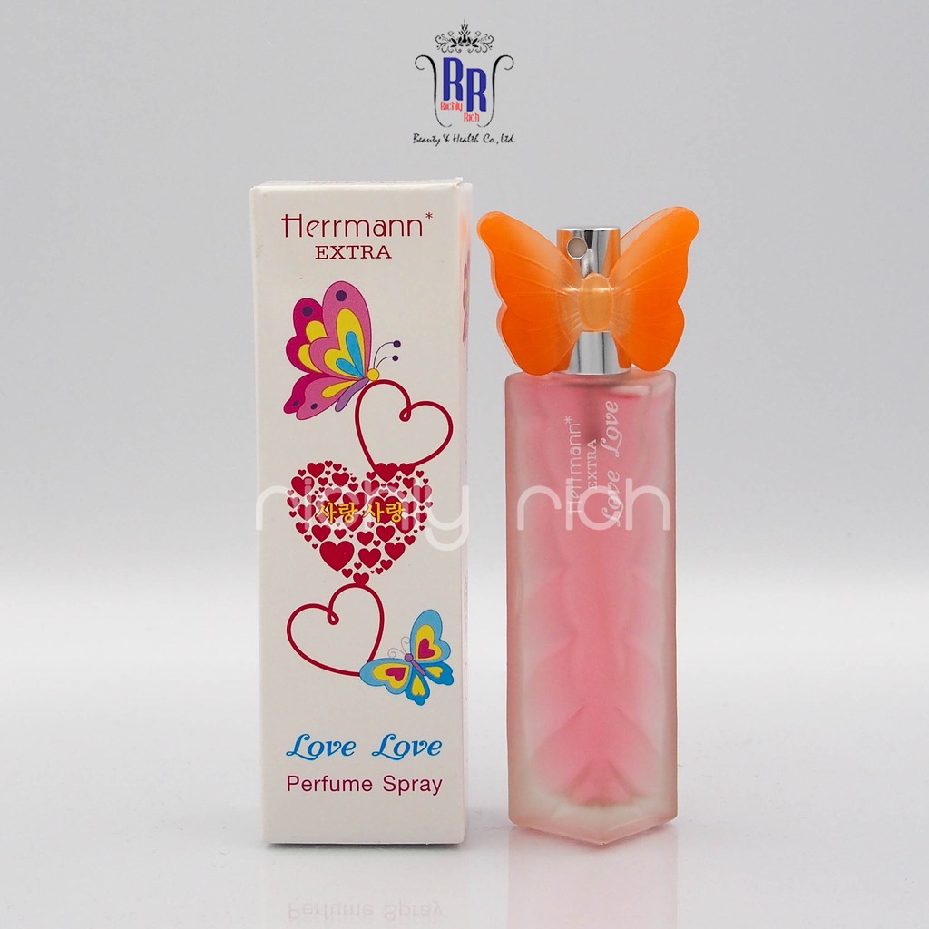 แท้|ส่งไว HERRMANN น้ำหอมผีเสื้อ กลิ่นเลิฟเลิฟ Extra Perfume Spray LOVE LOVE น้ำหอม เฮอร์แมนน์ ริชชี่ริชบิวตี้