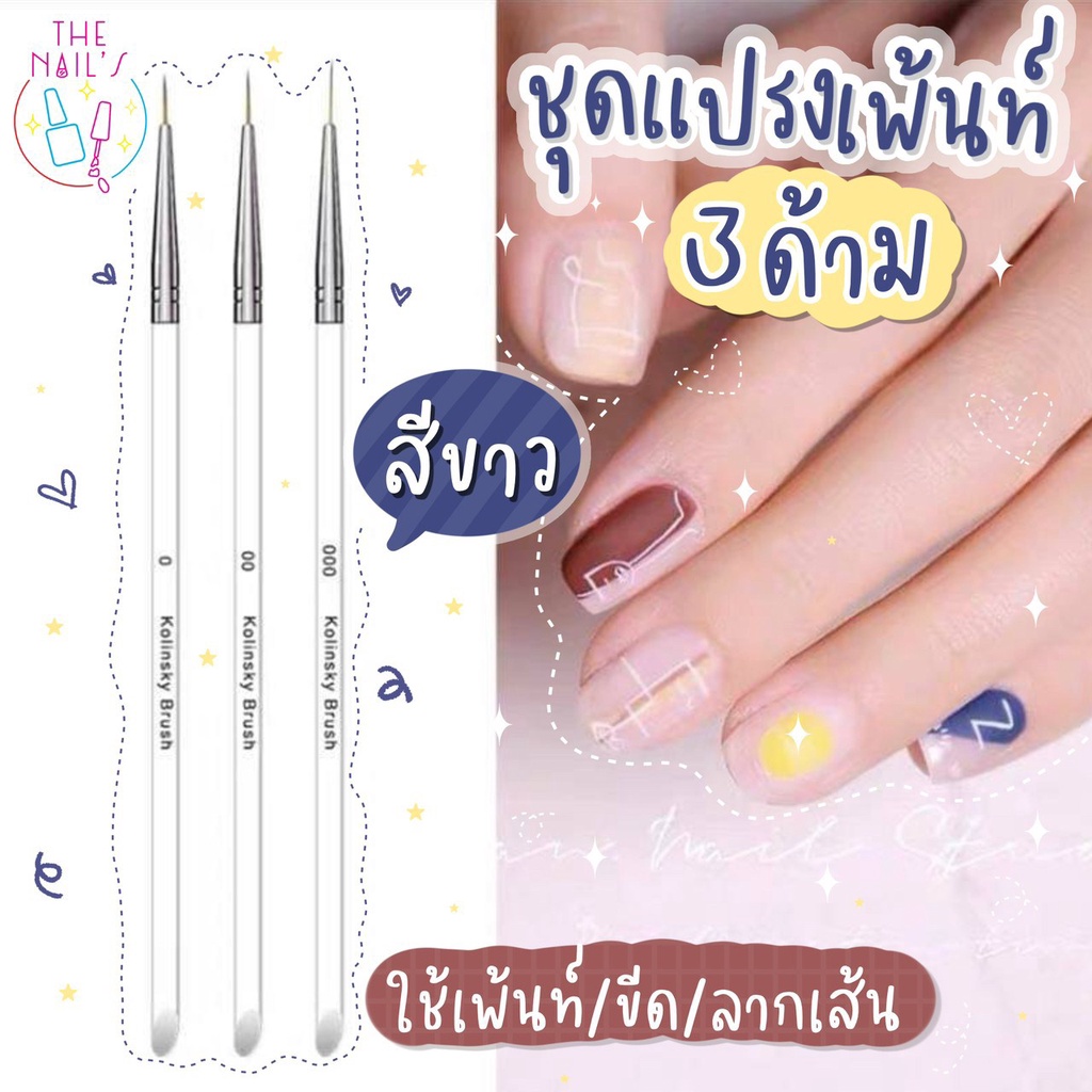 ✨พร้อมส่งจากไทย🌟💕ชุดแปรง เพ้นท์เล็บ 10 ด้าม : 1 กล่อง💕🌵 พร้อมปลอก และ กล่องเก็บแปรง❤️พู่กัน