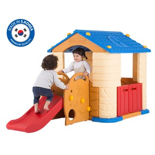 บ้านพลาสติกสไลด์เด็ก หลังคาน้ำเงิน Eduplay (PH-SL7338) ของแท้จากเกาหลี