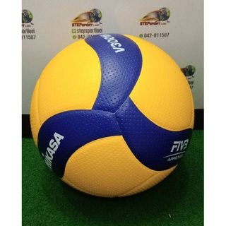 Mikasa(มิกาซ่า)ลูกวอลเลย์บอล FIVB Approved รหัสสินค้า V300W รุ่น International Competition Model สีน้ำเงิน/เหลือง Size 5