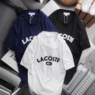 Lacoste เสื้อยืด คอกลม แขนสั้น ผ้าฝ้าย สําหรับผู้ชาย