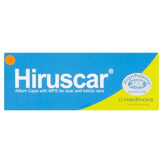 ฮีรูสการ์ เจลสำหรับผิวที่มีปัญหาแผลเป็น 7กรัม ผลิตภัณฑ์เวชสำอาง Hiruscar Allium Cepa with MPS for Scar and Keloid Care G