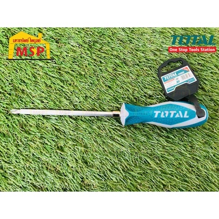 Total โททอล ไขควงสลับ THT-250206 ด้ามหุ้มยาง ปลายแม่เหล็ก ปากแบน ปากแฉก ปลายหกเหลี่ยน