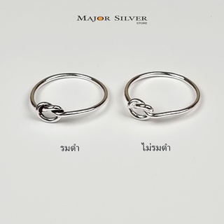 แหวนหัวใจไขว้ / แหวนเงินแท้ 92.5% แหวนแฟชั่น ดีไซน์เกาหลี แหวนเงินแท้ 100 Major silver  :  E-V-Tie He-6