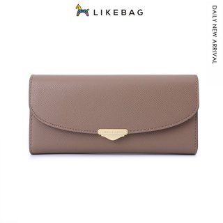 Likebag กระเป๋าสตางค์ ใบยาว พับได้ อเนกประสงค์ จุของได้เยอะ ใส่โทรศัพท์มือถือได้ สําหรับผู้หญิง