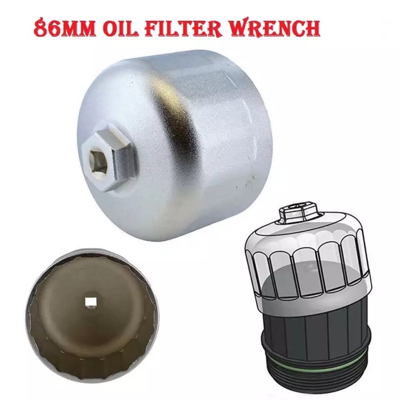 86mm Oil Filter Swivel Wrench fits BMW Volvo Cartridge Style 3/8-Inch Drive ราคาถูก Shopee Lazada
