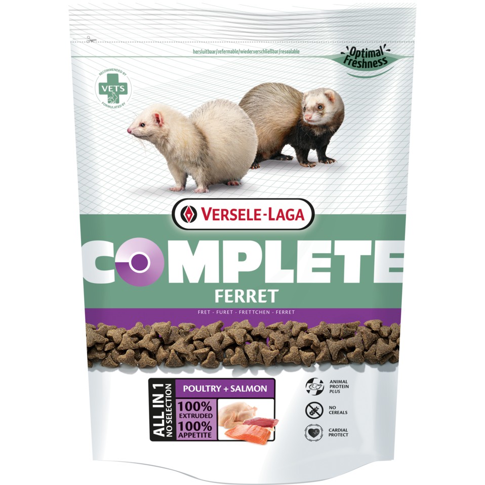 Complete Ferret อาหารเฟอเรท สูตรไก่และแซลมอน (750g.), Versele Laga [COD]