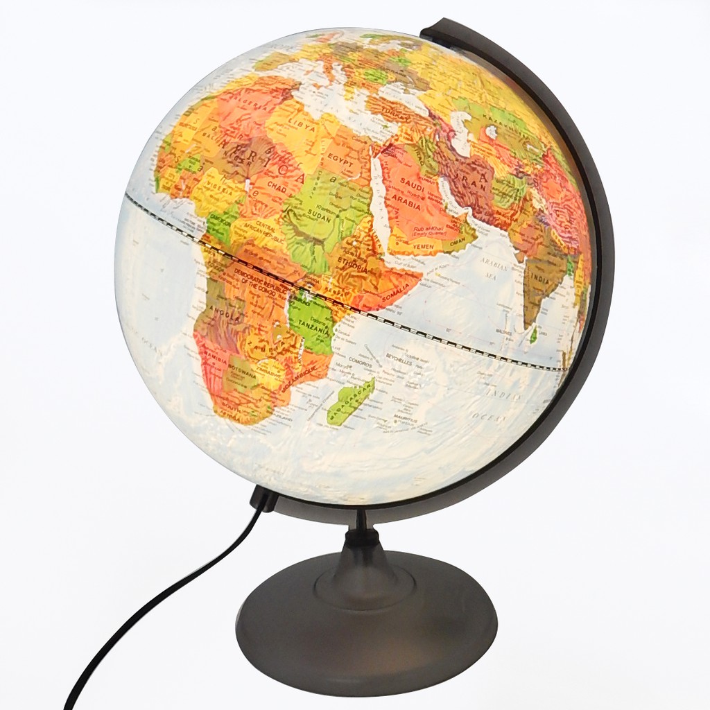 ลูกโลกแสดงลักษณะทางภูมิศาสตร์และประเทศ (2 in 1) ขนาด 30 เซนติเมตร (Dual- Cartography Illuminated Globe (2 in 1))