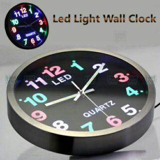 🚚💨 ส่งฟรี EMS.. 🕑 นาฬิกาติดผนัง Quartz LED CLOCK เรืองแสงได้ ขนาด 30 CM